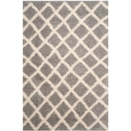 Safavieh Dallas Shag Medium Rectangle Area Rug, Grey and Ivory - 6 x 9 ft. SGD258G-6
